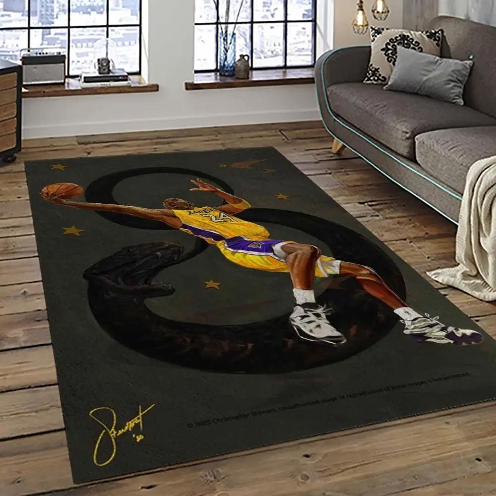 Nba los angeles lakers basketball team logo sport carpet area rug home decor best gift for friends lasl61 Rectangle Rug