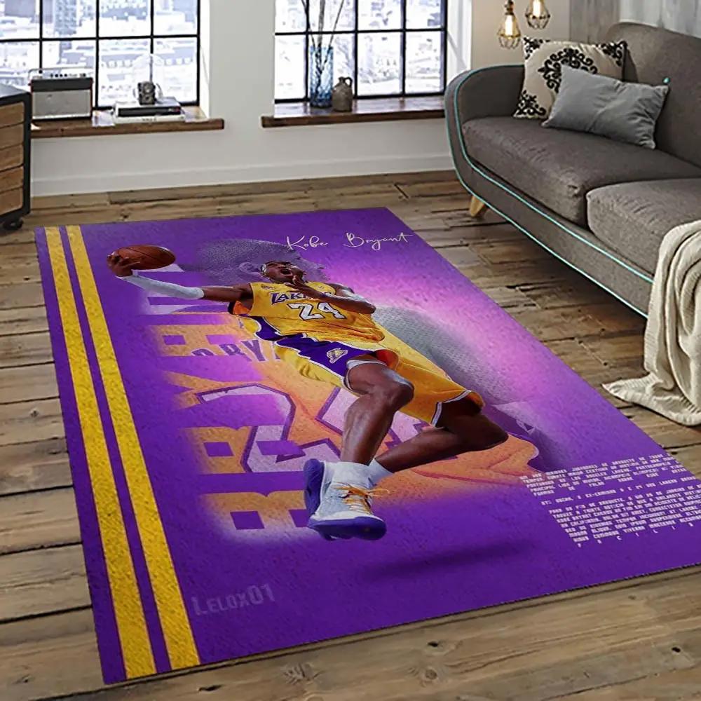 Nba los angeles lakers basketball team logo sport carpet area rug home decor best gift for friends lasl62 Rectangle Rug