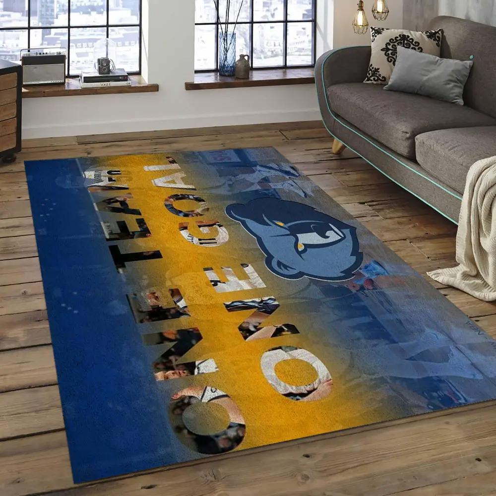 Nba memphis grizzlies basketball legend team logo rectangle area mg37 Rectangle Rug