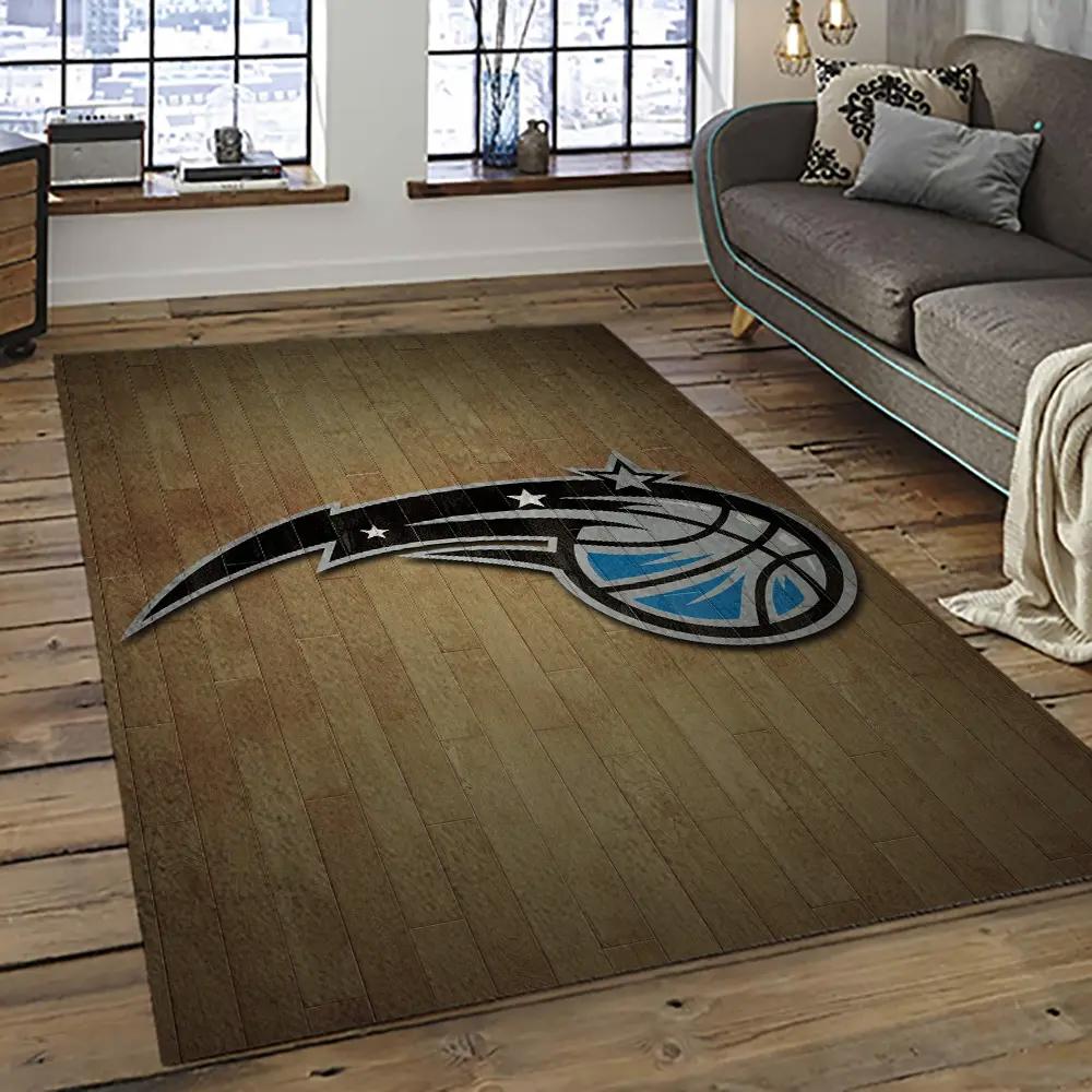 Nba orlando magic basketball team logo sport carpet rectangle area rug for living room olm12 Rectangle Rug