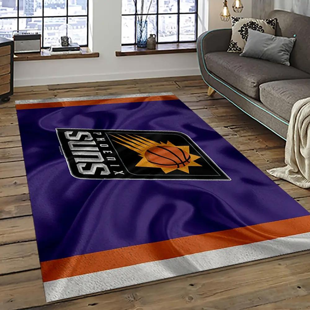 Nba phoenix suns basketball team logo sport carpet rectangle area rug for living room ps33 Rectangle Rug
