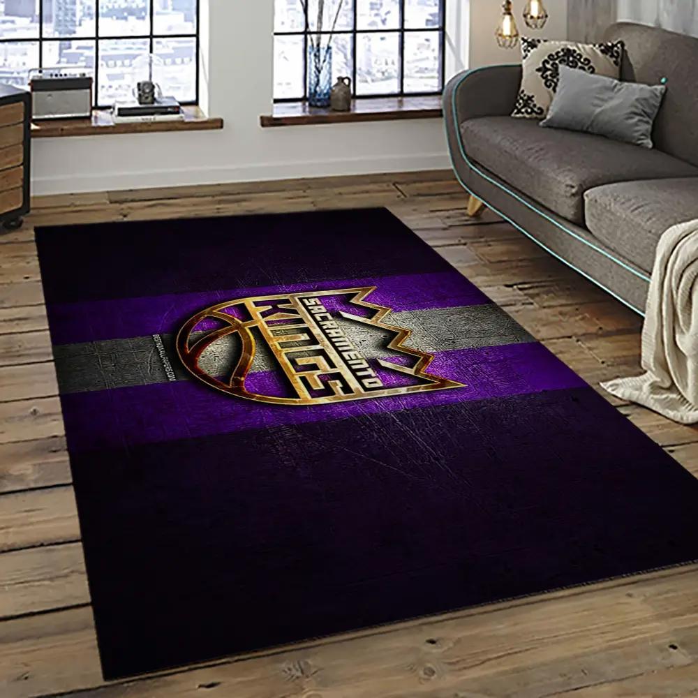 Nba sacramento kings basketball team logo sport carpet rectangle area rug for living room sck20 Rectangle Rug
