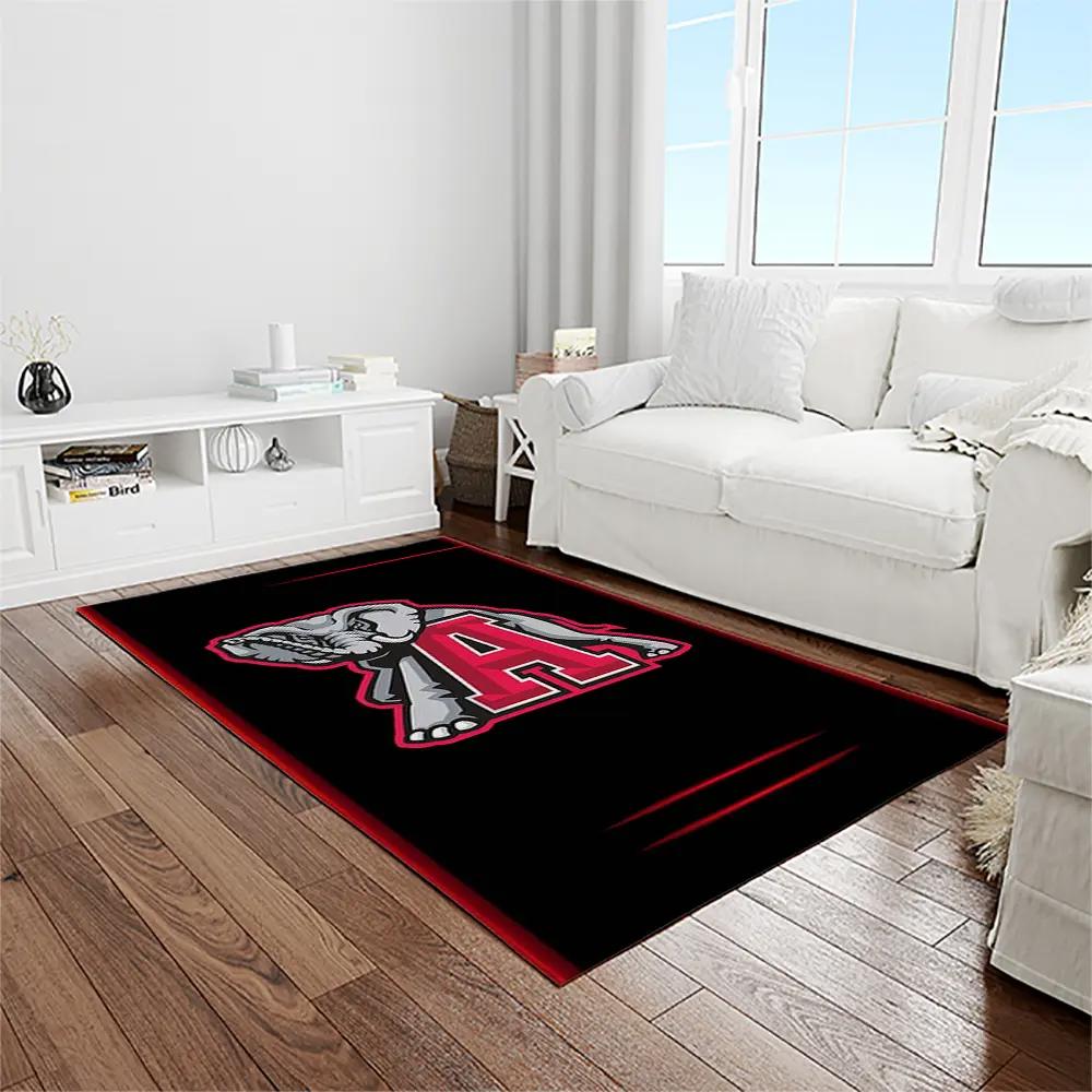 Ncaa alabama crimson tide college sport basketball and foolball team logo rectangle area rug act08 Rectangle Rug