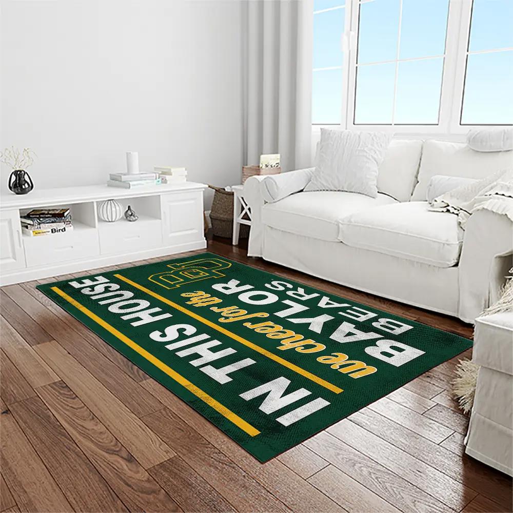 Ncaa baylor bears sport basketball and foolball team logo rectangle area rug bb39 Rectangle Rug