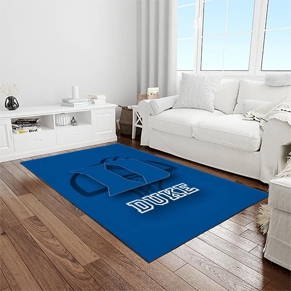 Ncaa duke blue devils college sport basketball and foolball team logo rectangle area rug dbs41 Rectangle Rug