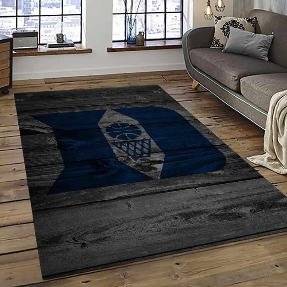 Ncaa duke blue devils football team logo sport carpet area rug home decor best gift for friends dkbd25 Rectangle Rug