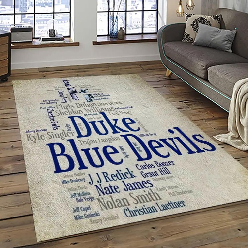 Ncaa duke blue devils football team logo sport carpet area rug home decor best gift for friends dkbd4 Rectangle Rug