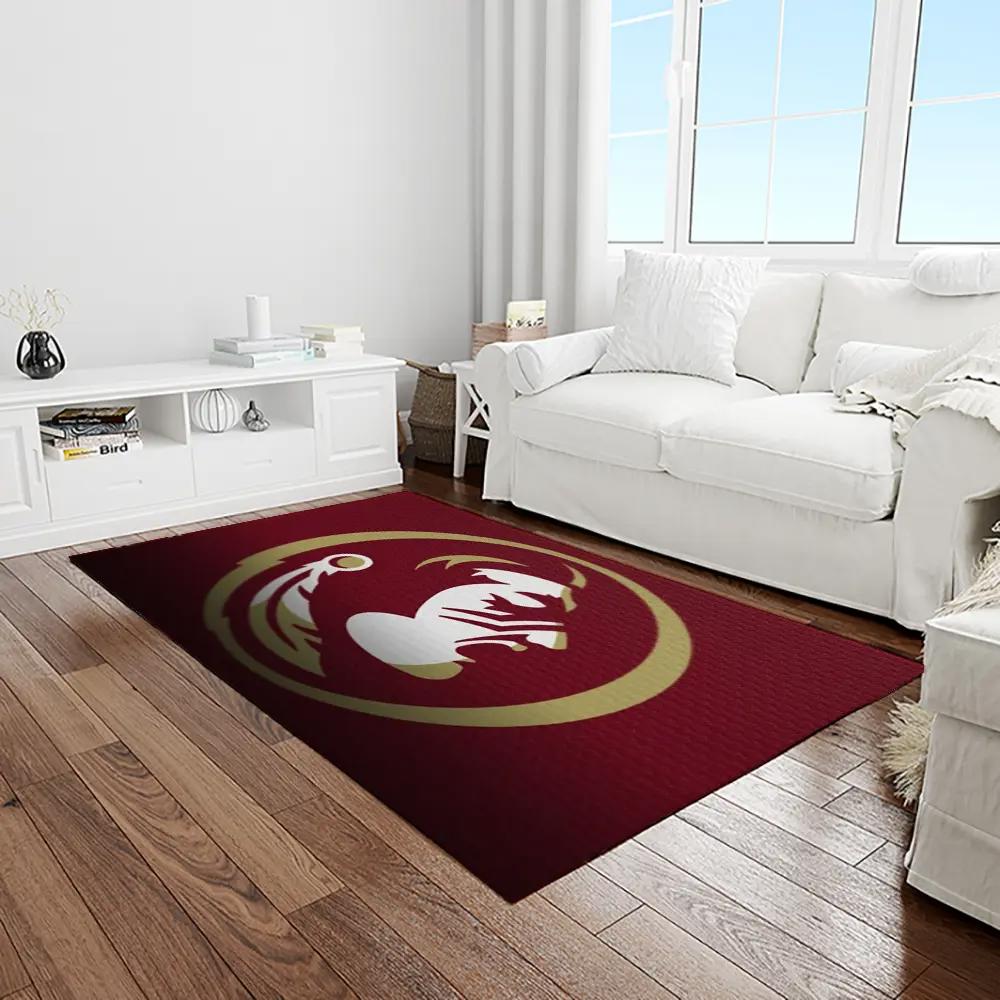 Ncaa florida state seminoles sport basketball and foolball team logo rectangle area rug fss09 Rectangle Rug