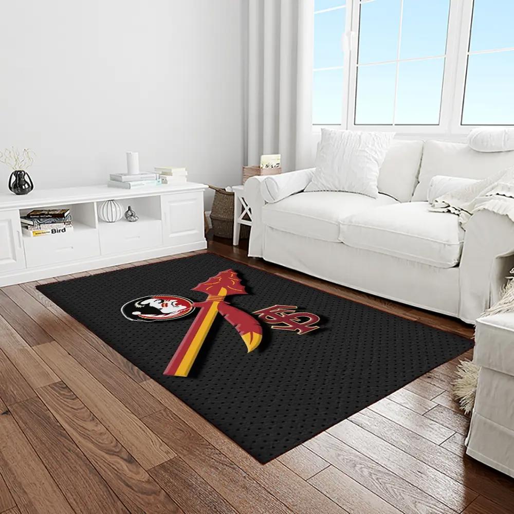 Ncaa florida state seminoles sport basketball and foolball team logo rectangle area rug fss25 Rectangle Rug