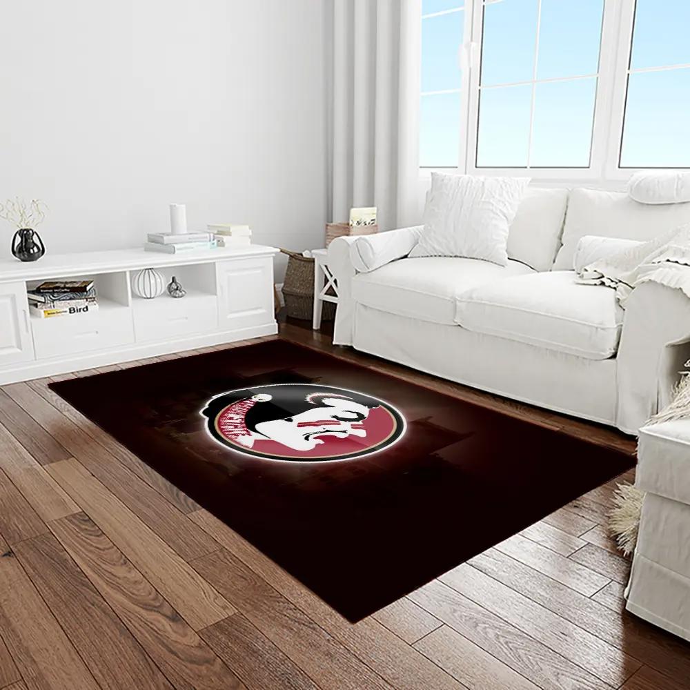 Ncaa florida state seminoles sport basketball and foolball team logo rectangle area rug fss46 Rectangle Rug
