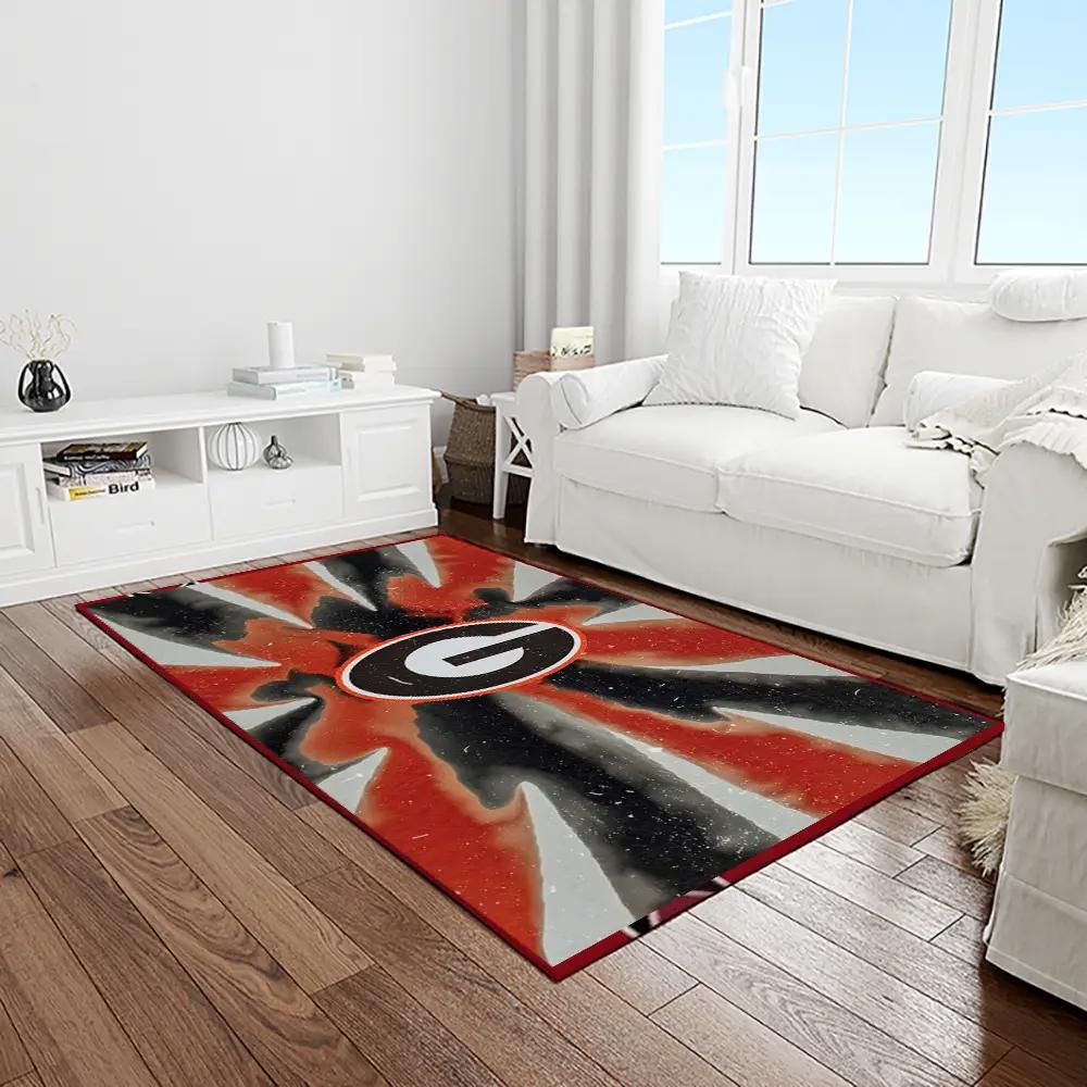 Ncaa georgia bulldogs college sport basketball and foolball team logo rectangle area rug gbs71 Rectangle Rug