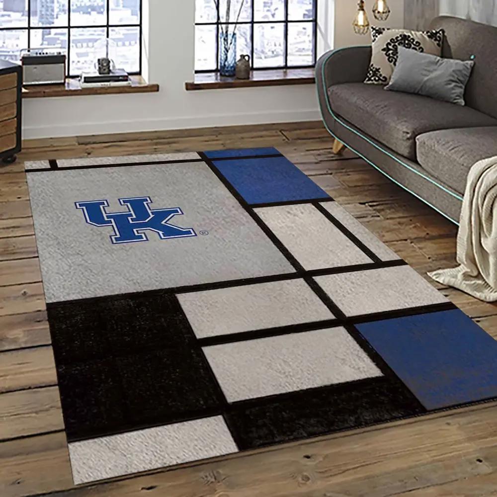 Ncaa kentucky wildcats football team logo sport carpet area rug home decor best gift for friends ktwc16 Rectangle Rug
