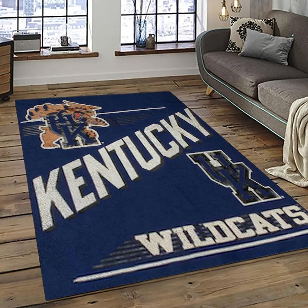 Ncaa kentucky wildcats football team logo sport carpet area rug home decor best gift for friends ktwc4 Rectangle Rug