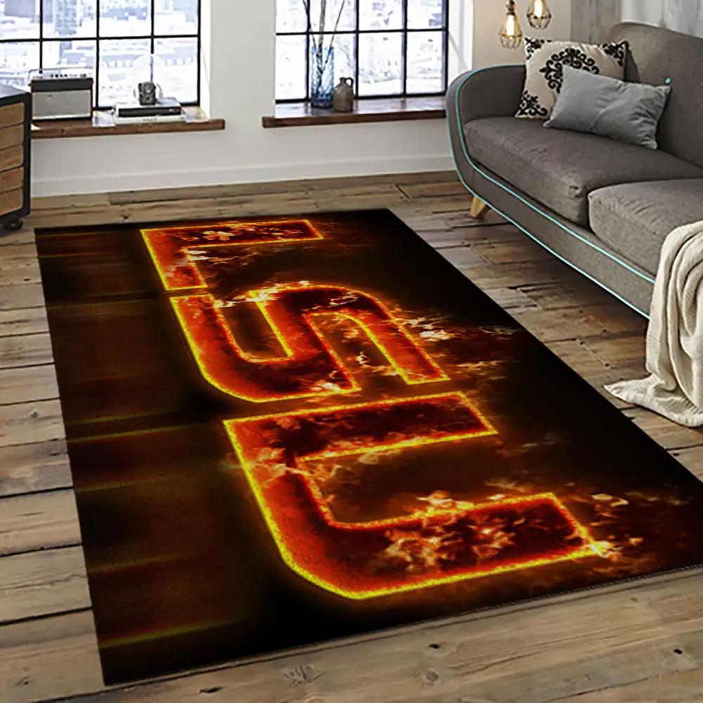 Ncaa lsu tigers basketball team logo sport carpet area rug home decor best gift for friends lsu6 Rectangle Rug
