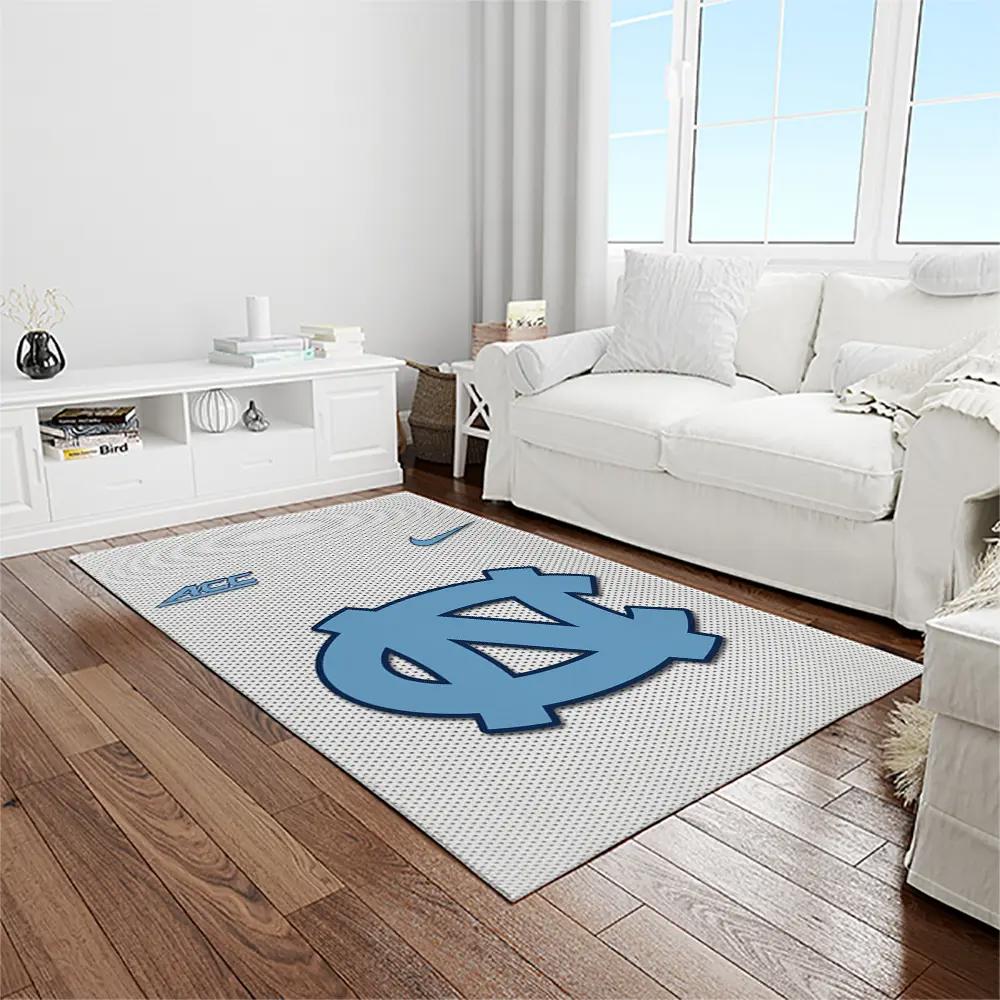 Ncaa north carolina tar heels college sport basketball and foolball team logo rectangle area rug ncth18 Rectangle Rug