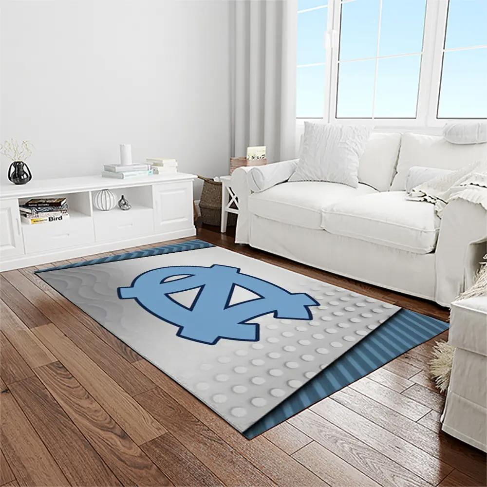 Ncaa north carolina tar heels college sport basketball and foolball team logo rectangle area rug ncth70 Rectangle Rug