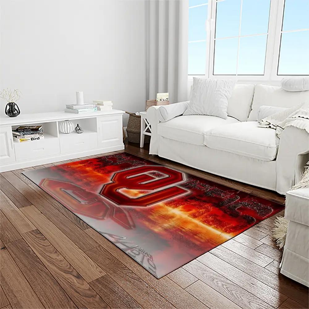 Ncaa oklahoma sooners sport basketball and foolball team logo rectangle area rug os89 Rectangle Rug