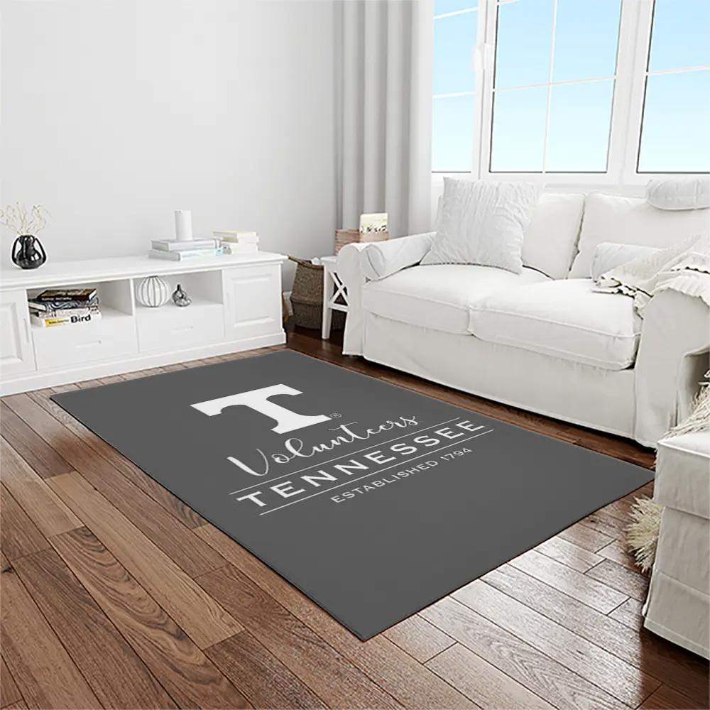 Ncaa tennessee volunteers college sport basketball and foolball team logo rectangle area rug tvs26 Rectangle Rug