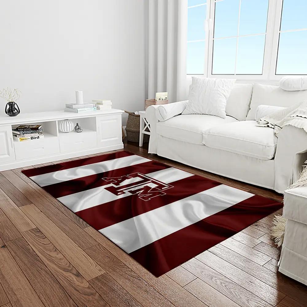Ncaa texas a&m aggies college sport basketball and foolball team logo rectangle area rug tama13 Rectangle Rug