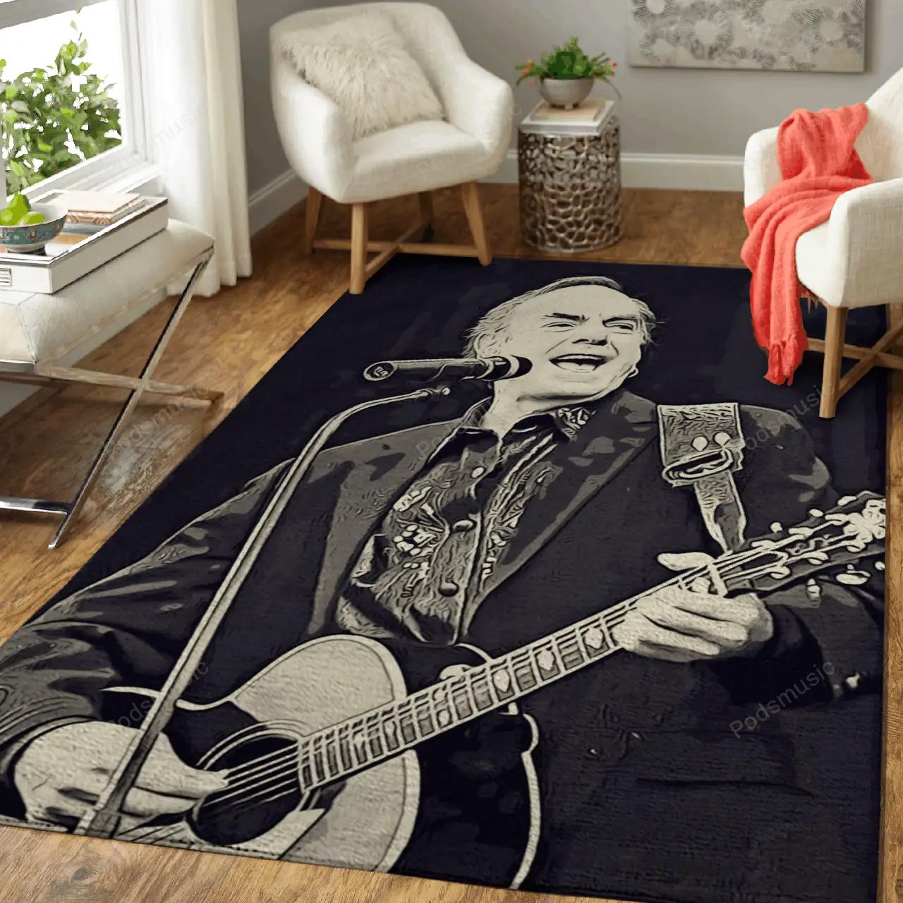 Neil diamond art 7 music artist art for fans area rug living room carpet rug regtangle carpet floor decor home decor Rectangle Rug