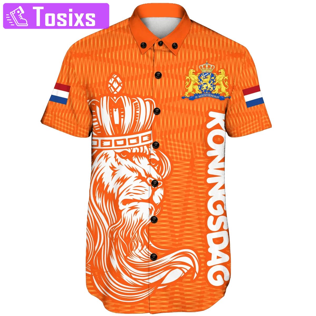 Netherlands hawaiian shirt koningsdag day Hawaii Shirt Shorts & Flip Flops