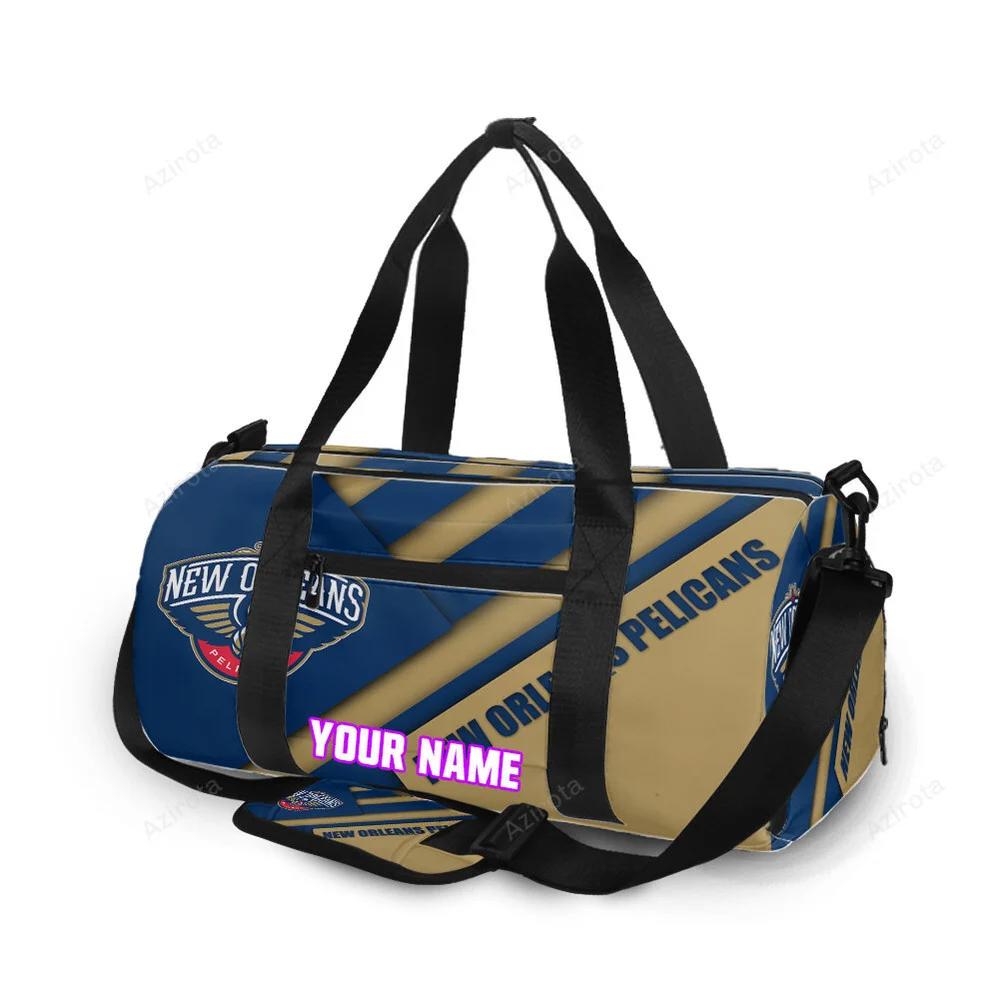 New orleans pelicans emblem v17 personalized name travel bag gym bag 1336 Travel Bag