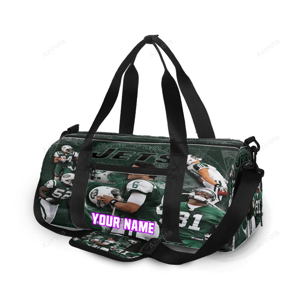 New york jets players v24 personalized name travel bag gym bag 1670 Travel Bag