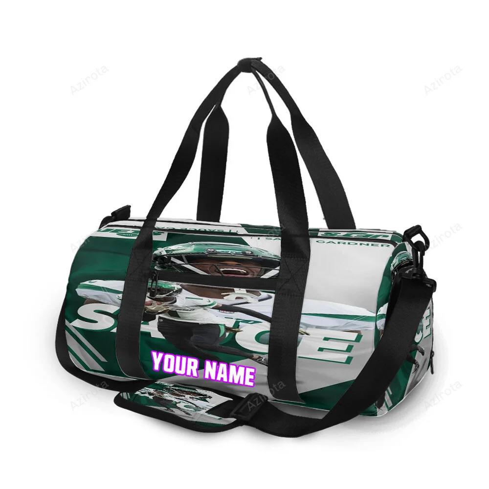 New york jets sauce gardner1 personalized name travel bag gym bag 1856 Travel Bag