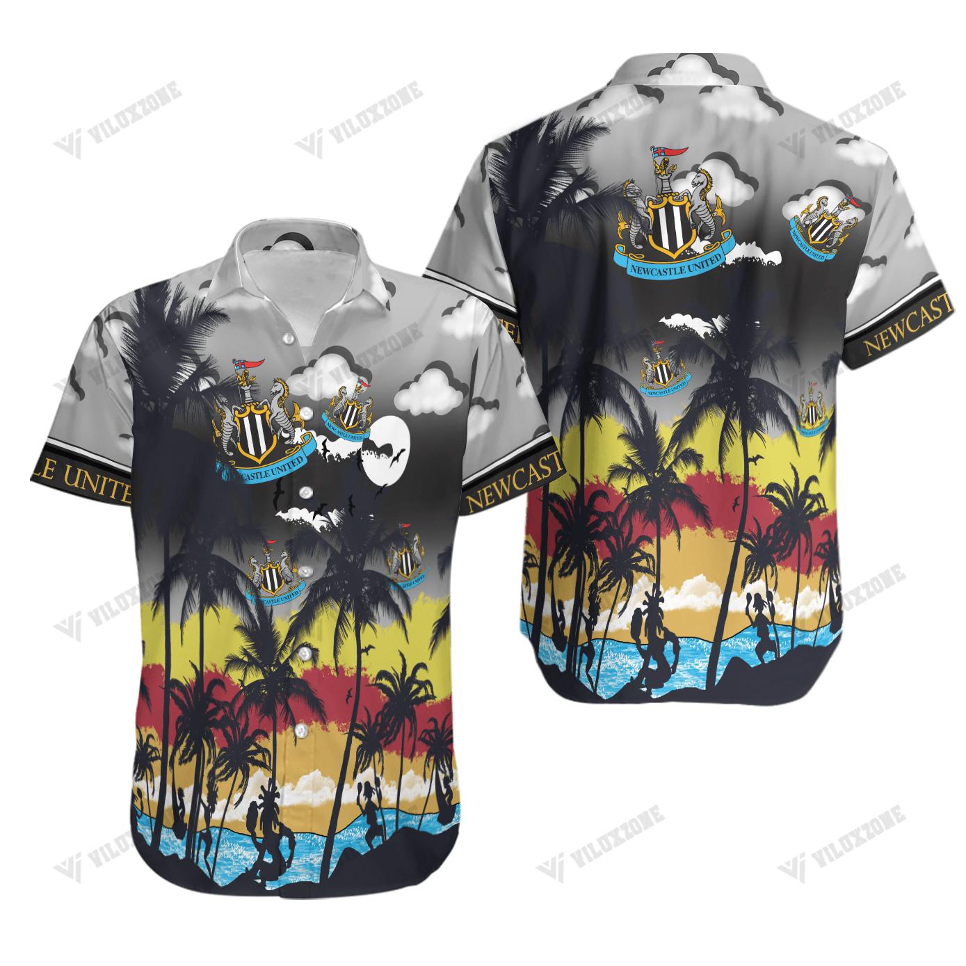 Newcastle united fc palm tree hawaiian shirt Hawaii Shirt Shorts & Flip Flops