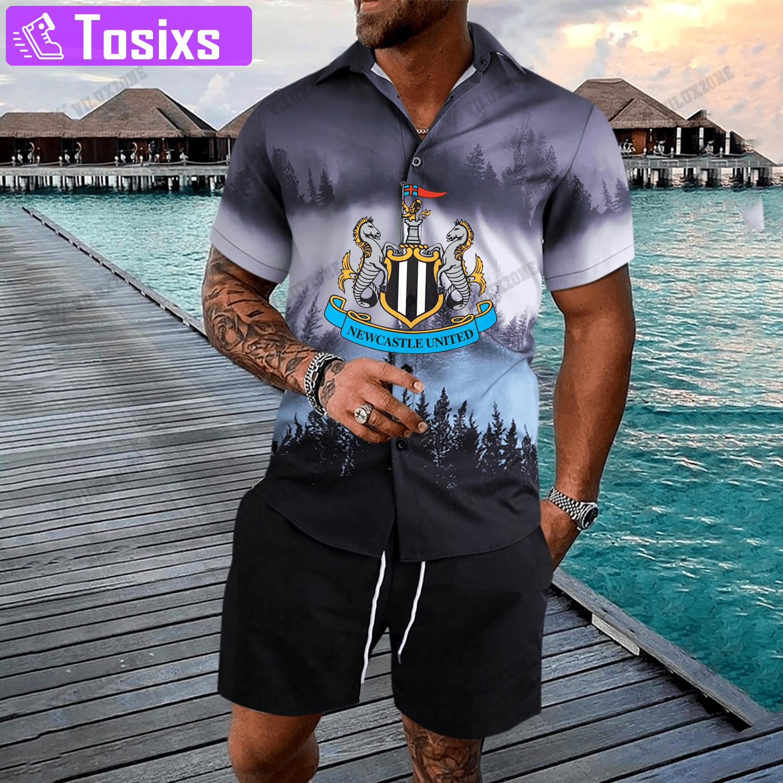 Newcastle united football club hawaiian shirt 01 Hawaii Shirt Shorts & Flip Flops