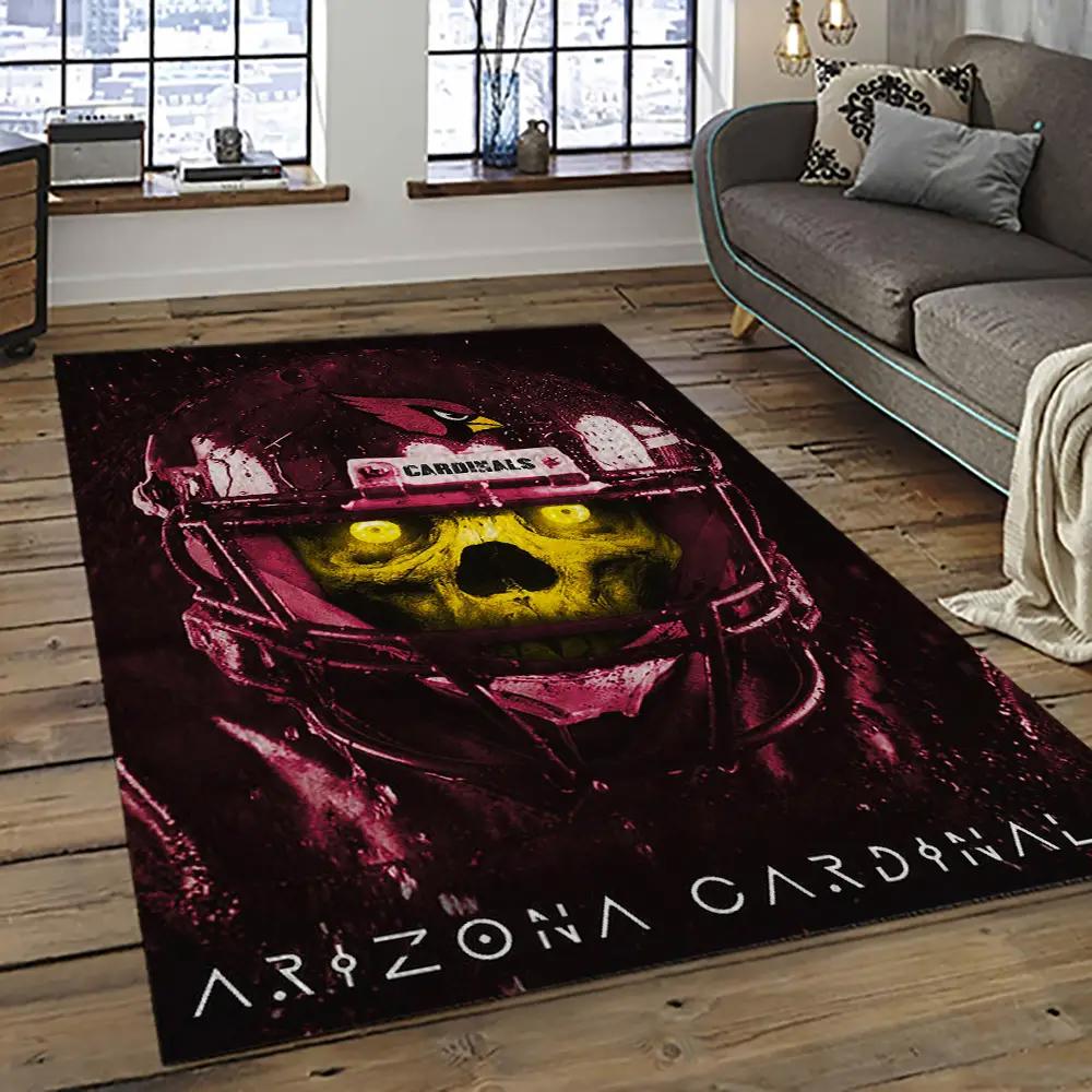 Nfl arizona cardinals football team logo sport carpet rectangle area rug for living room ac35 Rectangle Rug