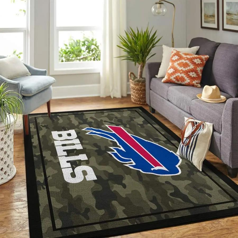 Nfl buffalo bills living room rug home decor football floor decor rcdd81f10046 Rectangle Rug