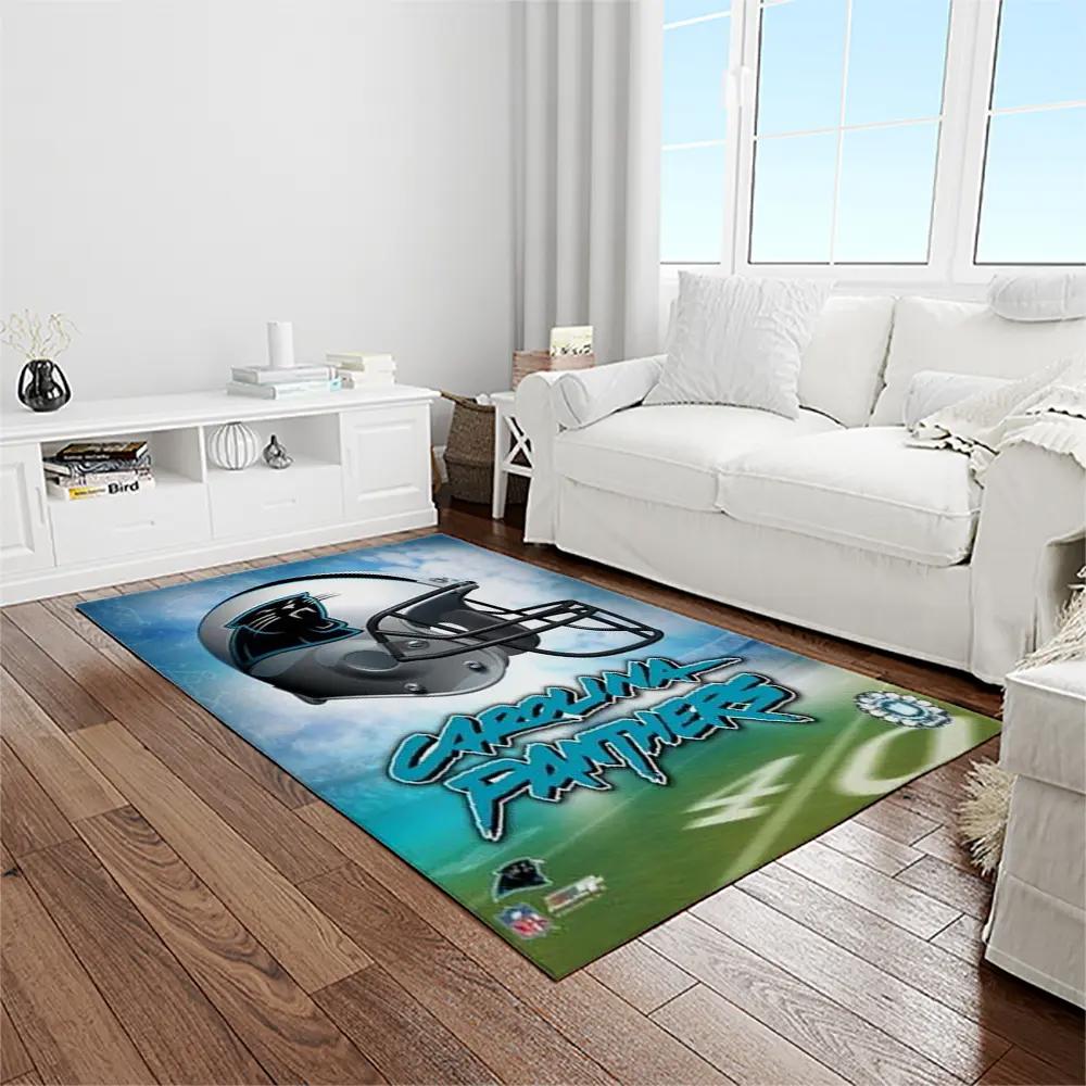 Nfl carolina panthers football team logo rectangle area rug cp16 Rectangle Rug