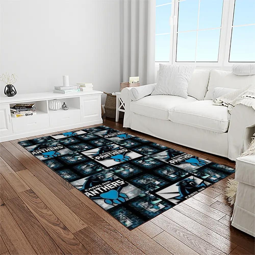 Nfl carolina panthers football team logo rectangle area rug cp19 Rectangle Rug