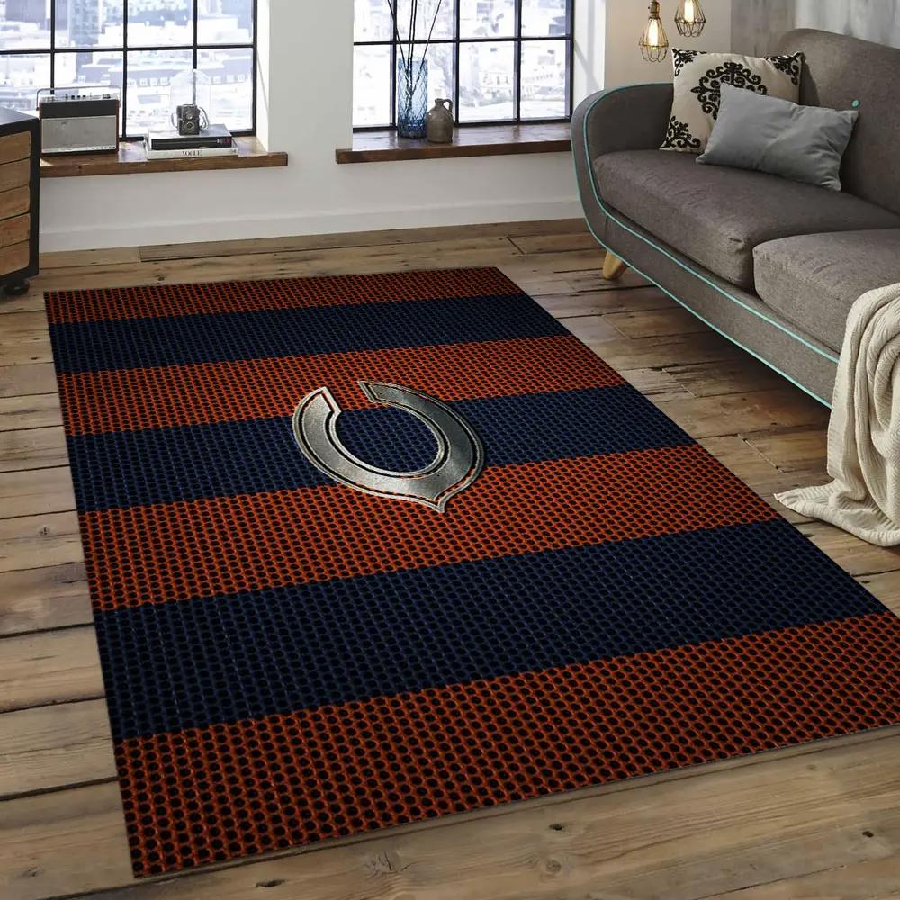 Nfl chicago bears football team logo rectangle area rug cgb16 Rectangle Rug