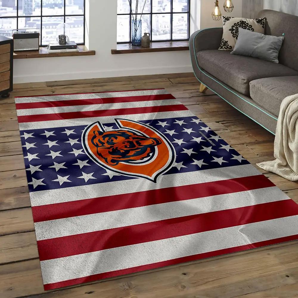 Nfl chicago bears football team logo rectangle area rug cgb34 Rectangle Rug