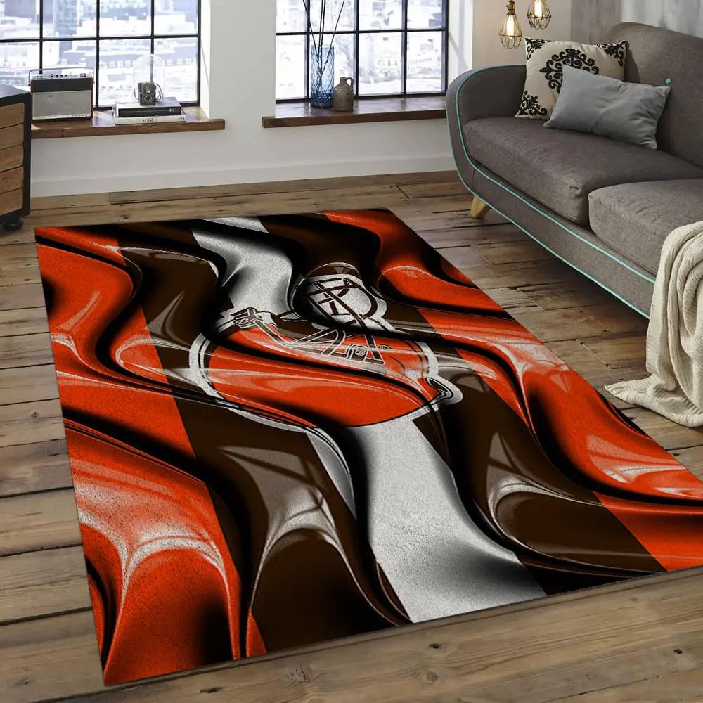 Nfl cleveland browns football team logo rectangle area rug clb12 Rectangle Rug