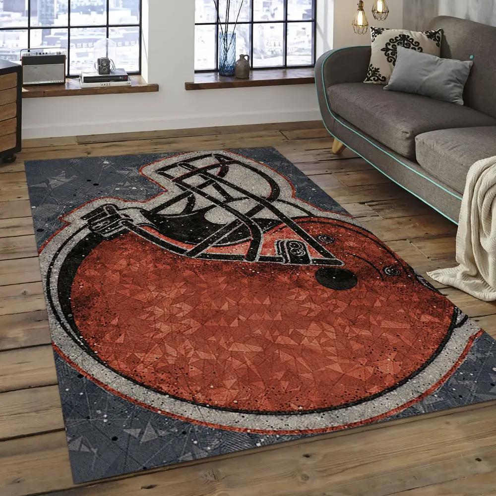 Nfl cleveland browns football team logo rectangle area rug clb36 Rectangle Rug