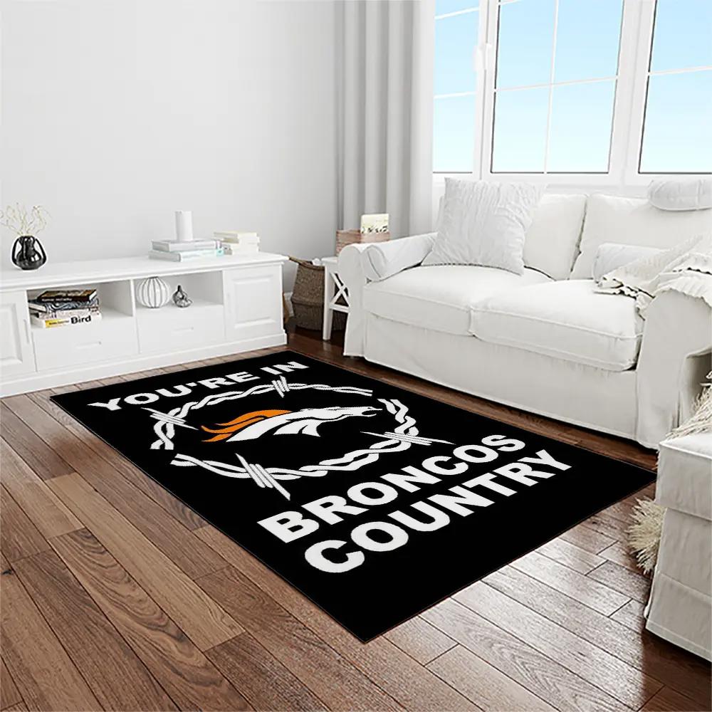 Nfl denver broncos football team logo rectangle area rug db50 Rectangle Rug