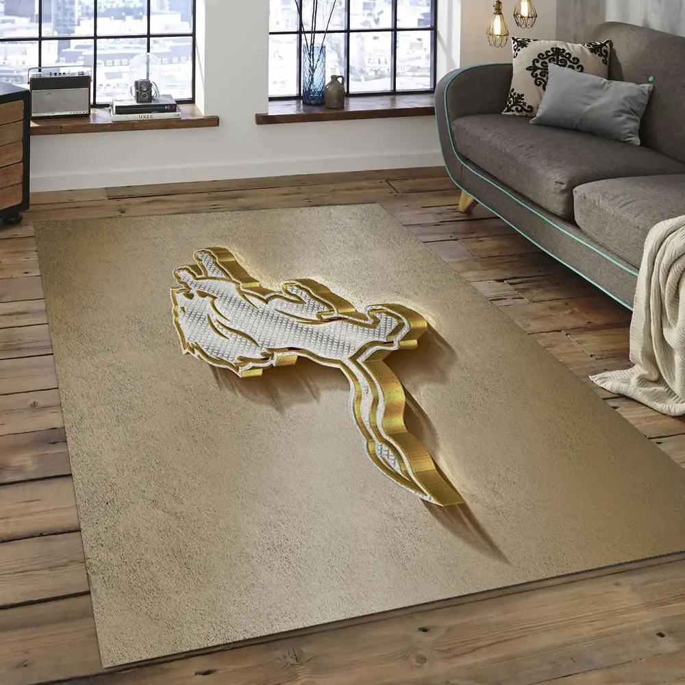 Nfl detroit lions football team logo rectangle area rug dl19 Rectangle Rug