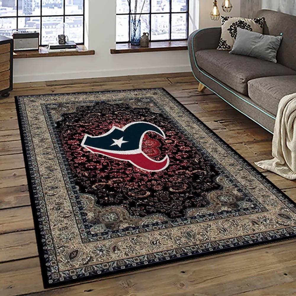 Nfl houston texans football team logo sport carpet area rug home decor best gift for friends ht44 Rectangle Rug