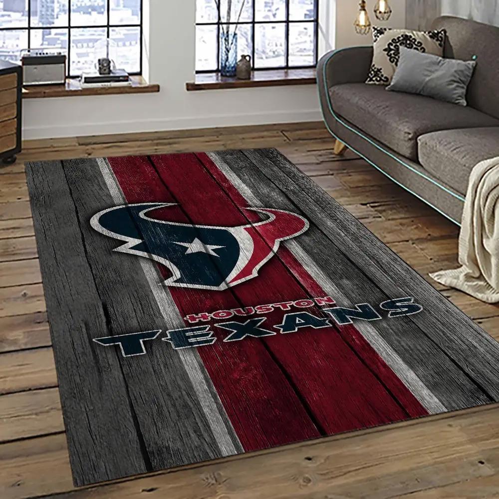 Nfl houston texans football team logo sport carpet area rug home decor best gift for friends ht50 Rectangle Rug