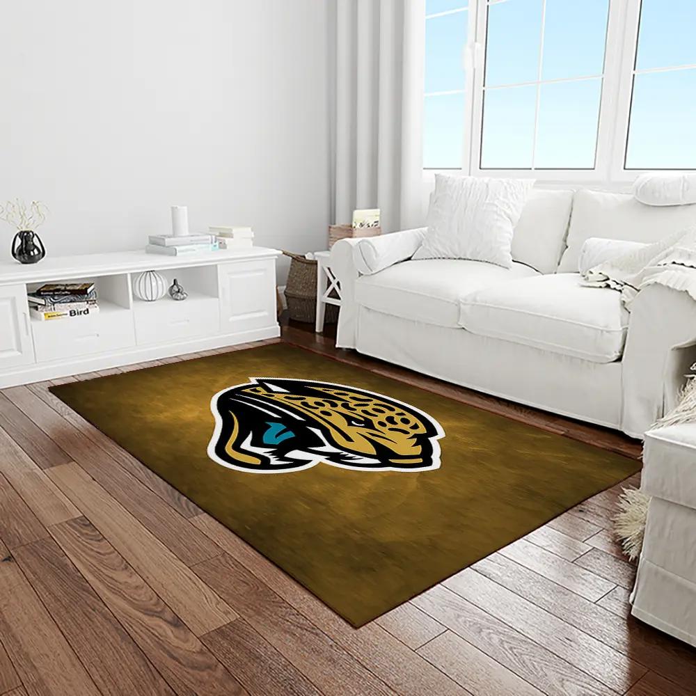 Nfl jacksonville jaguars football team logo rectangle area rug jj33 Rectangle Rug