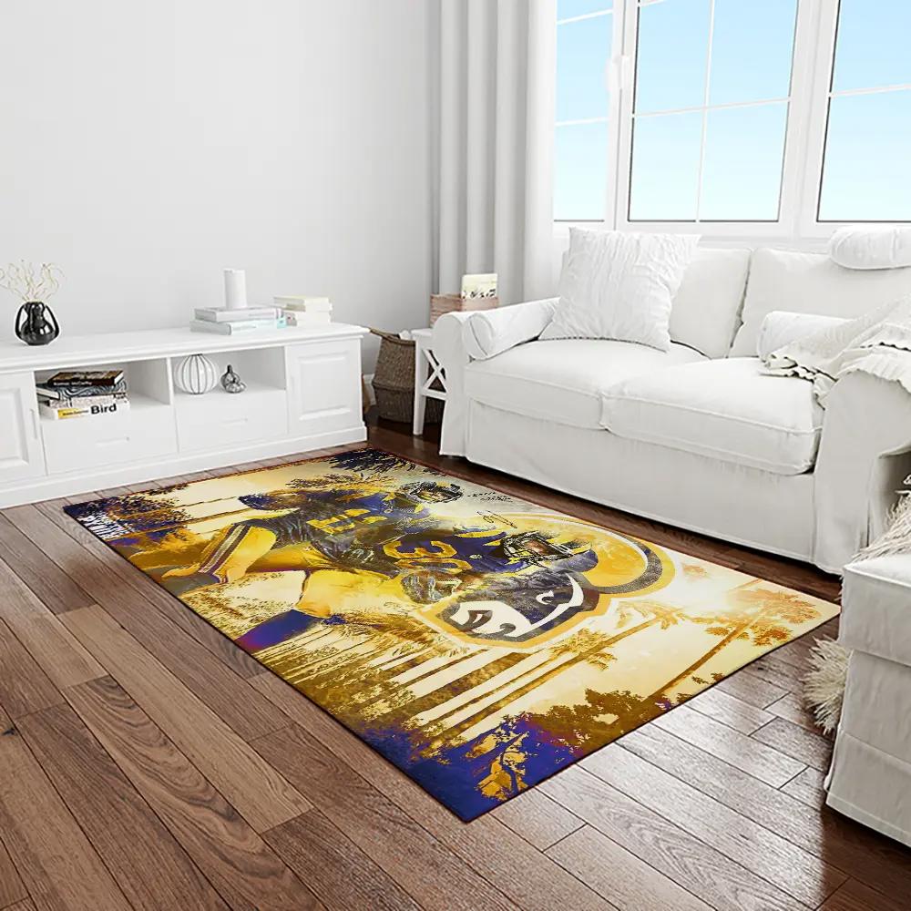 Nfl los angeles chargers football team logo rectangle area rug lac41 Rectangle Rug