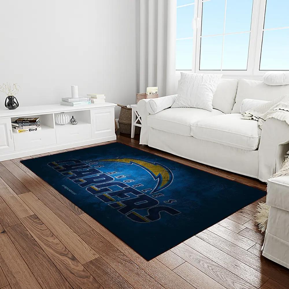 Nfl los angeles chargers football team logo rectangle area rug lac69 Rectangle Rug