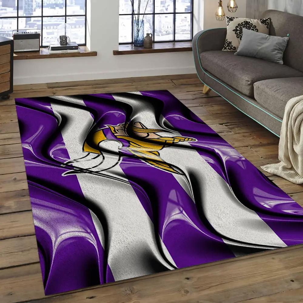 Nfl minnesota vikings football team logo rectangle area mv17 Rectangle Rug