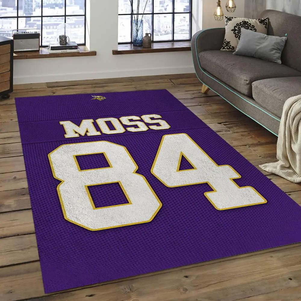 Nfl minnesota vikings football team logo rectangle area mv47 Rectangle Rug