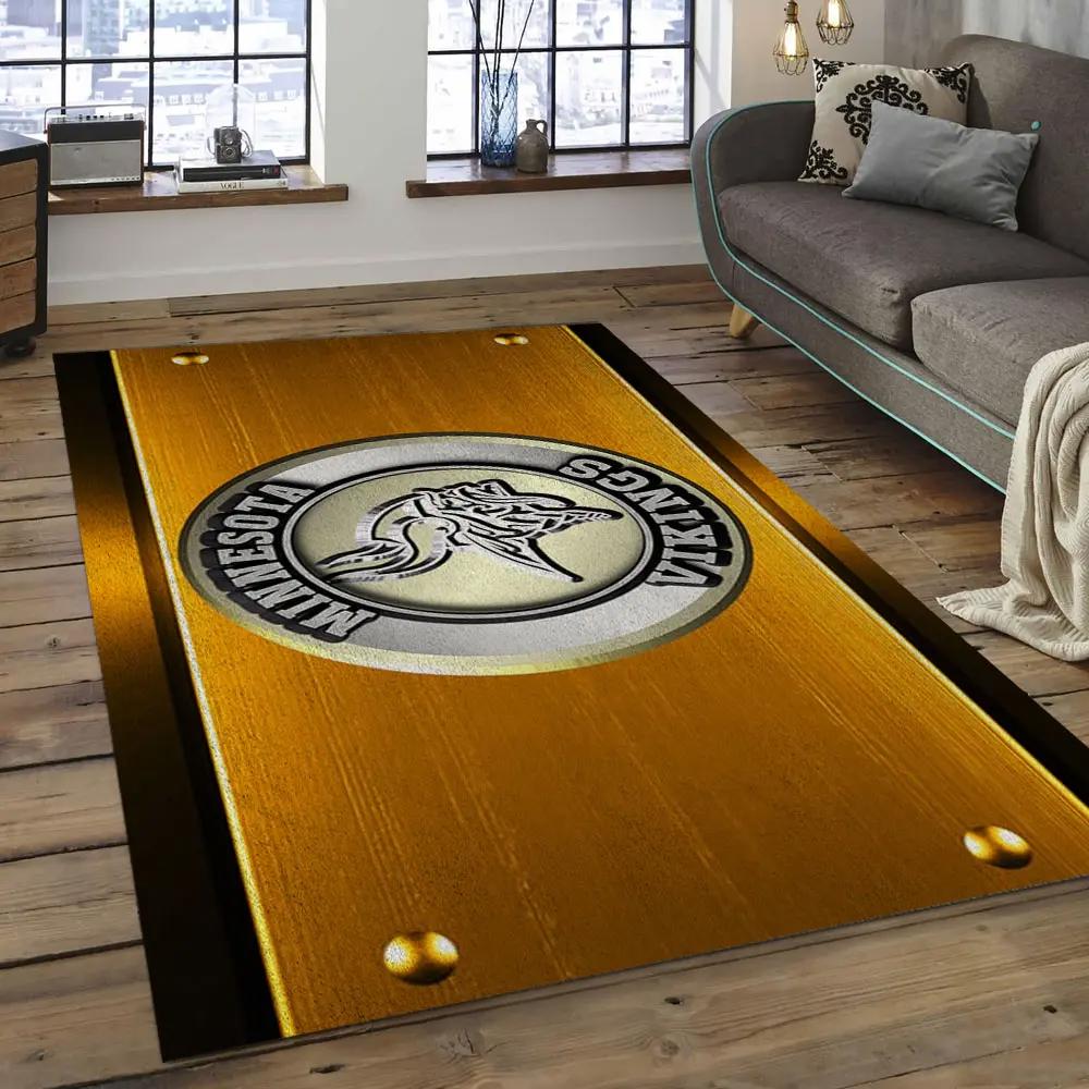 Nfl minnesota vikings football team logo rectangle area mv57 Rectangle Rug