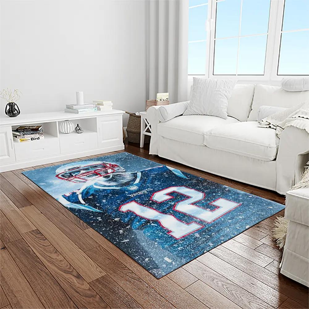 Nfl new england patriots football team logo rectangle area rug nep09 Rectangle Rug