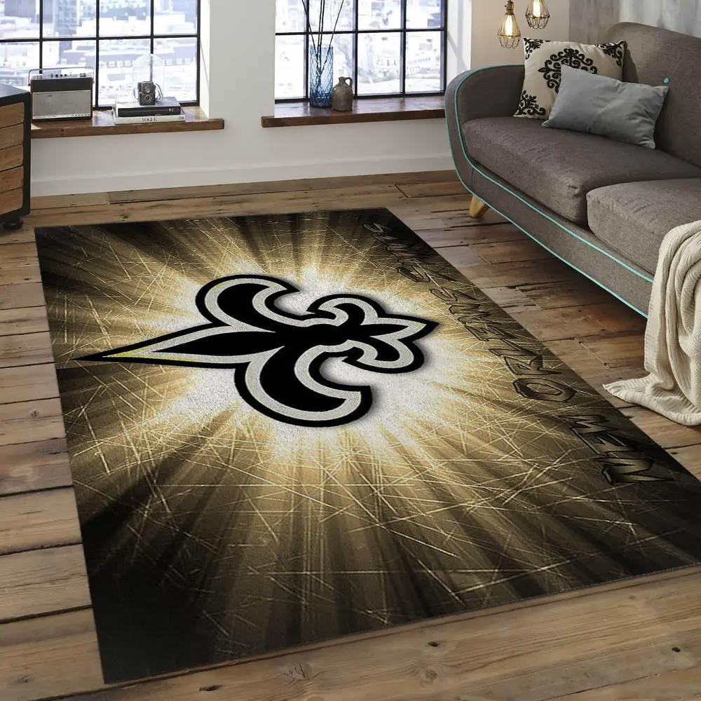 Nfl new orleans saints football team logo rectangle area rug nos20 Rectangle Rug